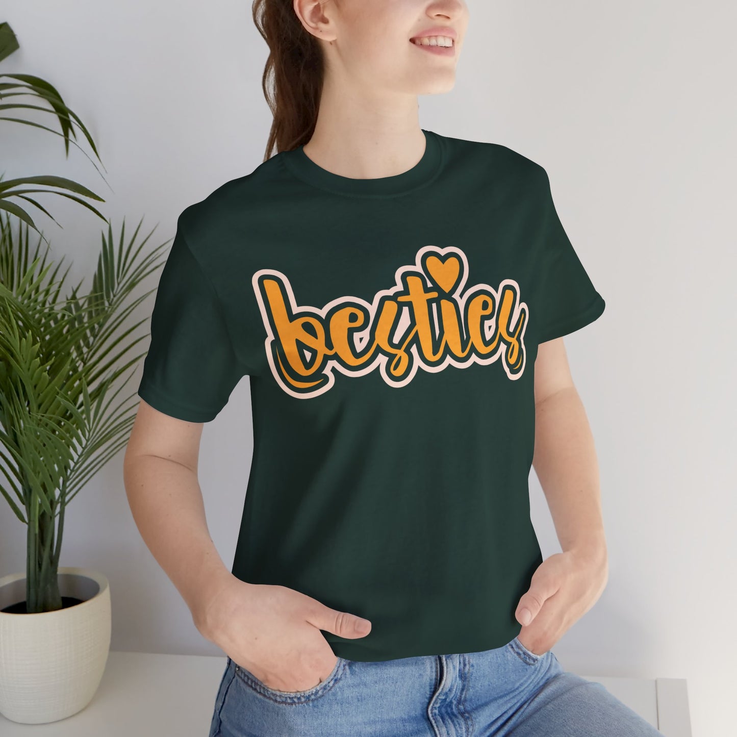 Besties Heart Script Tee