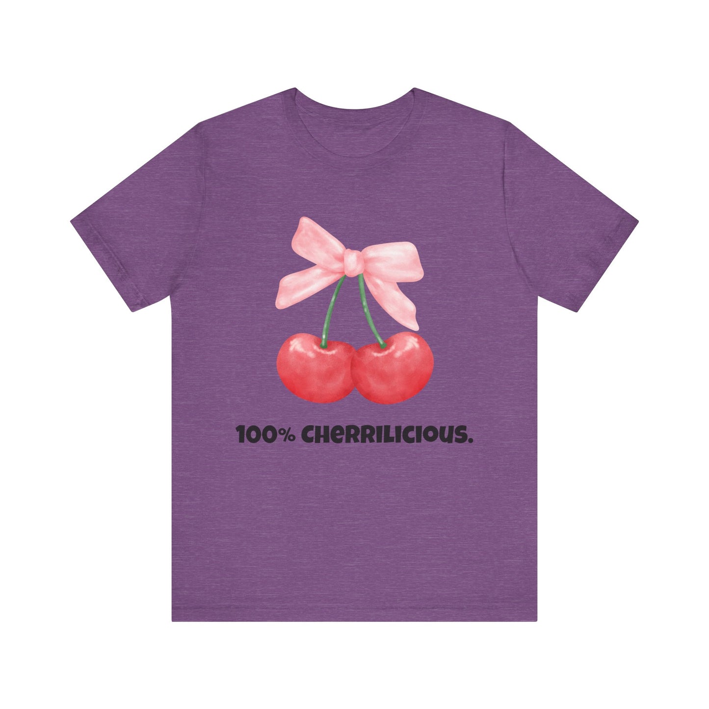 100% Cherrilicious Cherry Bow Tee