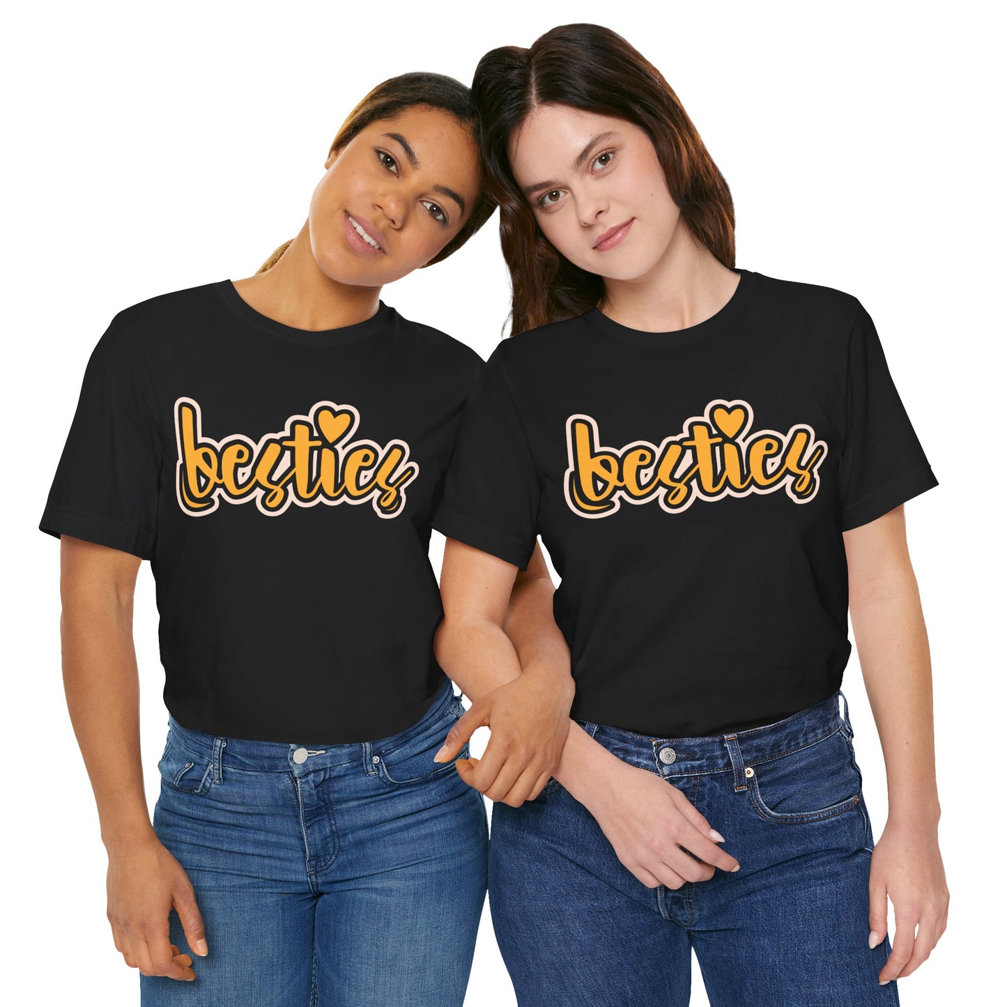 Besties Heart Script Tee