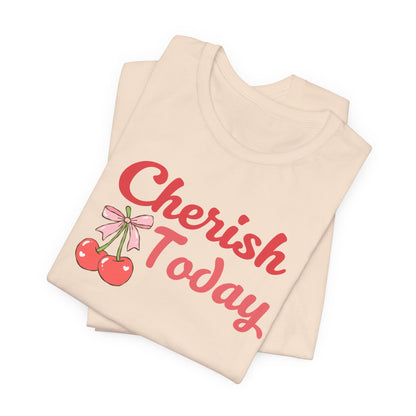 Cherish Today Cherry Bow Tee