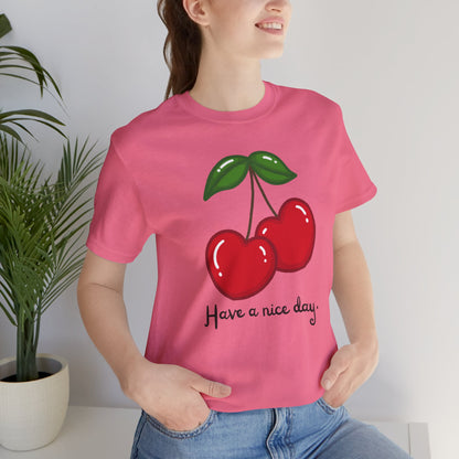 Have a Nice Day Cherry Hearts Tee