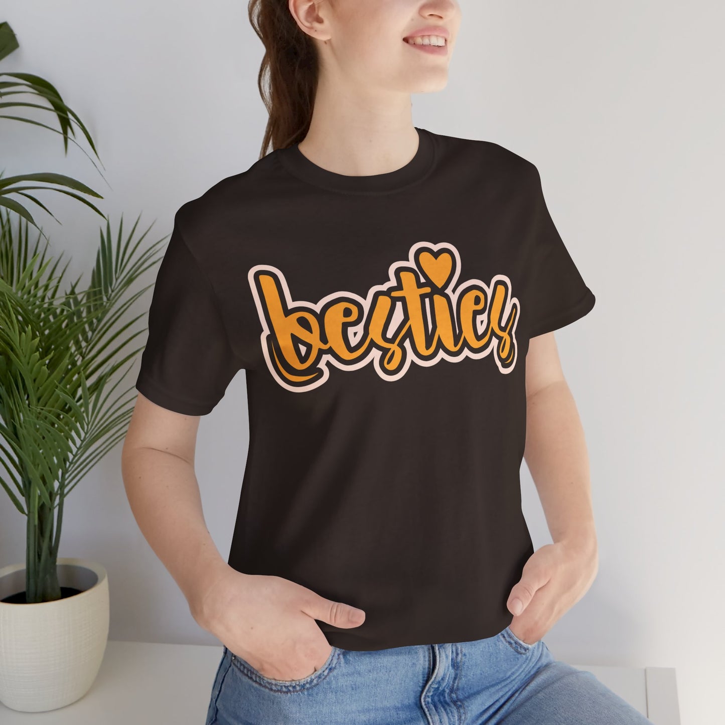 Besties Heart Script Tee