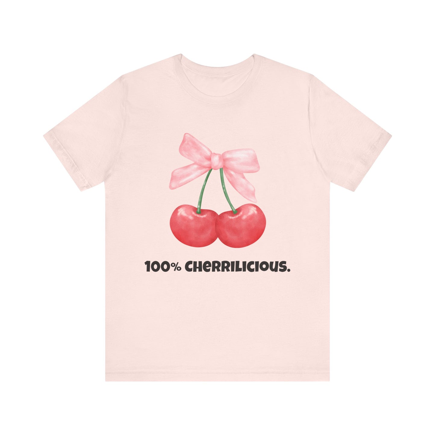 100% Cherrilicious Cherry Bow Tee