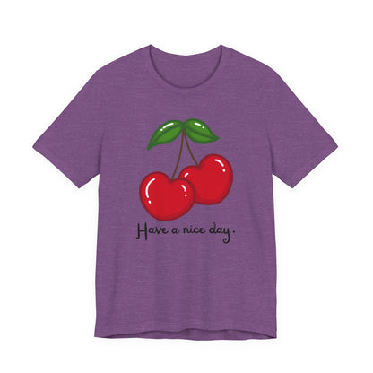 Have a Nice Day Cherry Hearts Tee