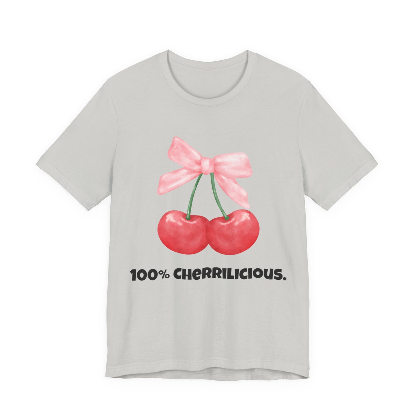 100% Cherrilicious Cherry Bow Tee