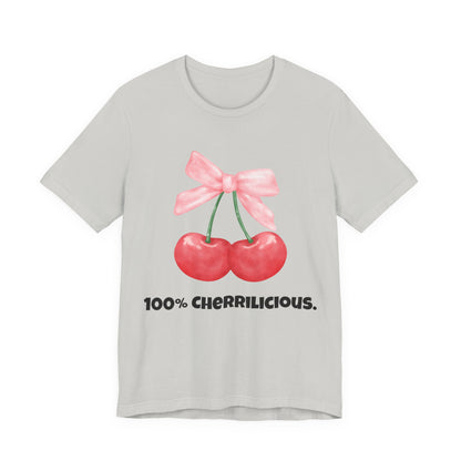 100% Cherrilicious Cherry Bow Tee