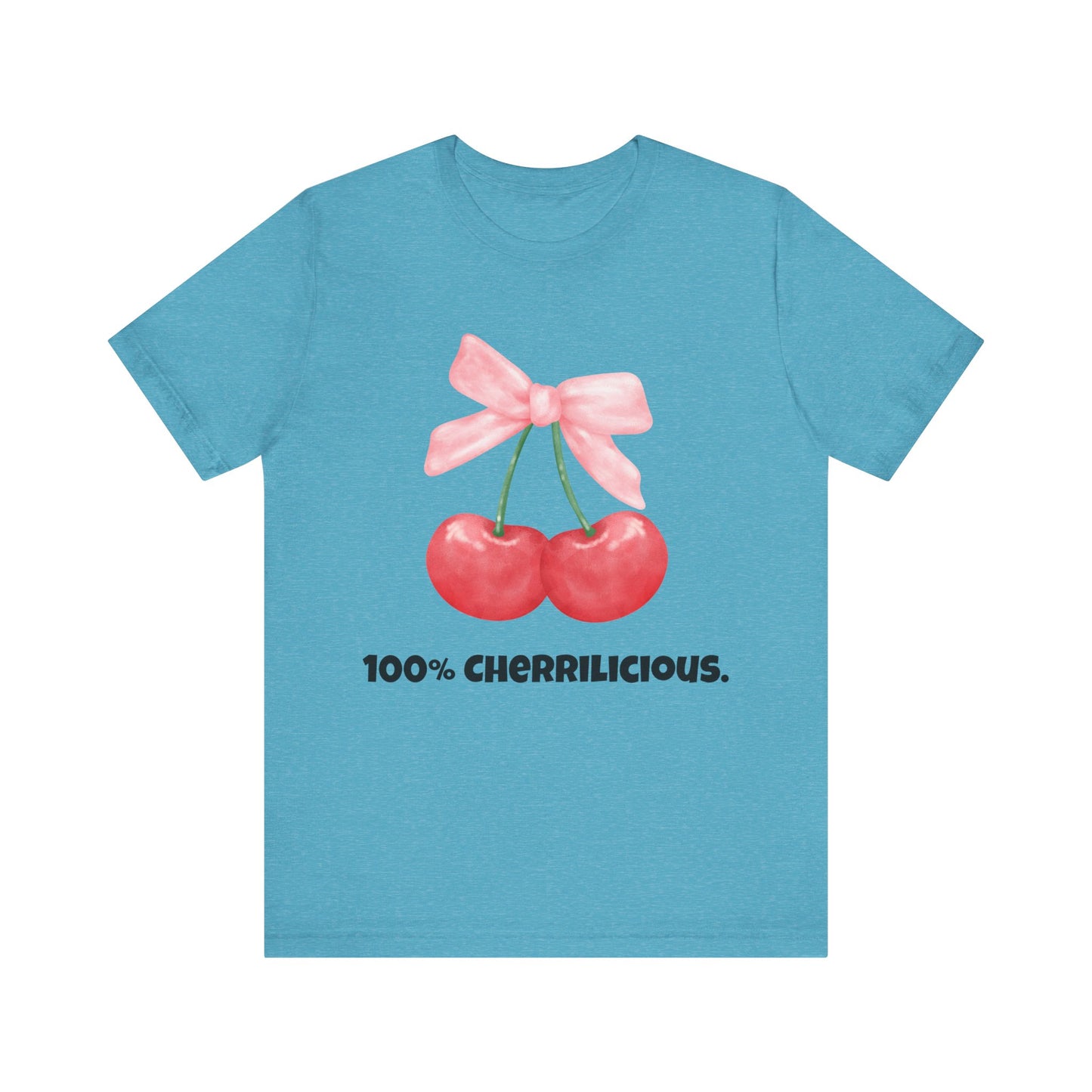 100% Cherrilicious Cherry Bow Tee