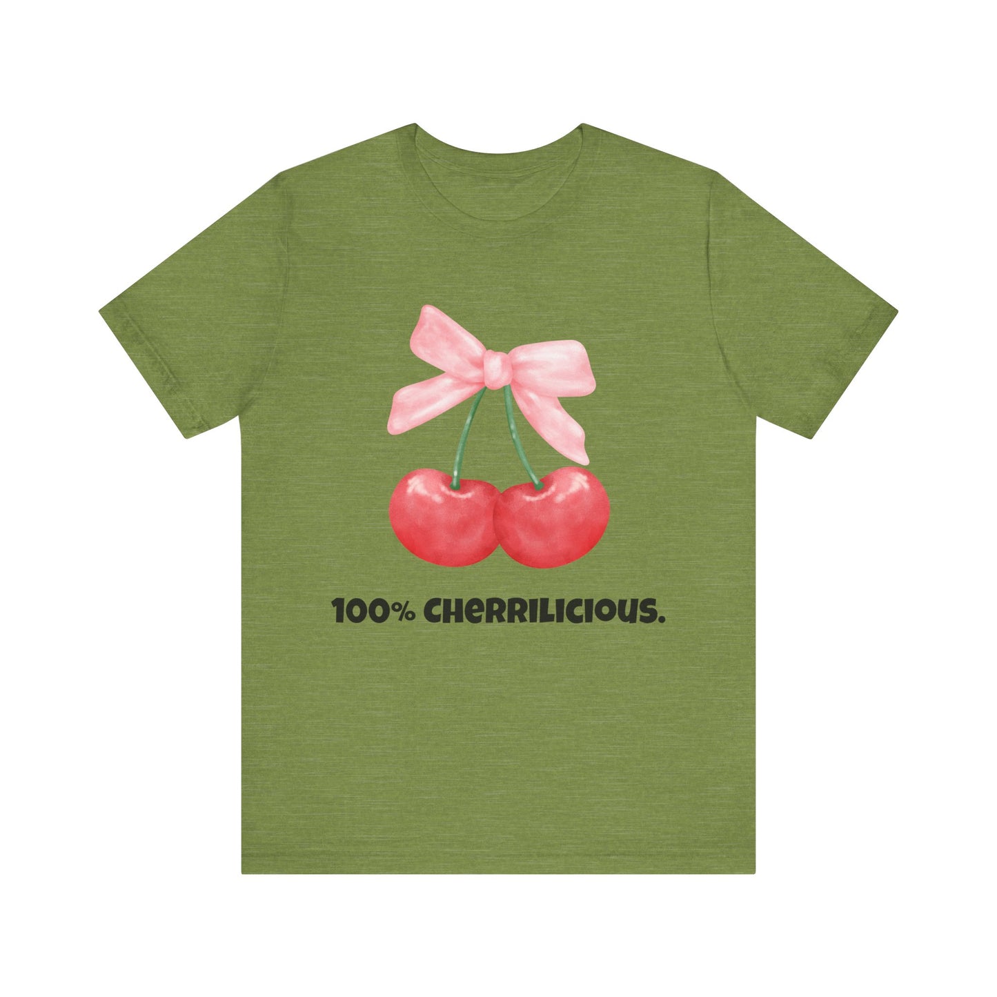 100% Cherrilicious Cherry Bow Tee
