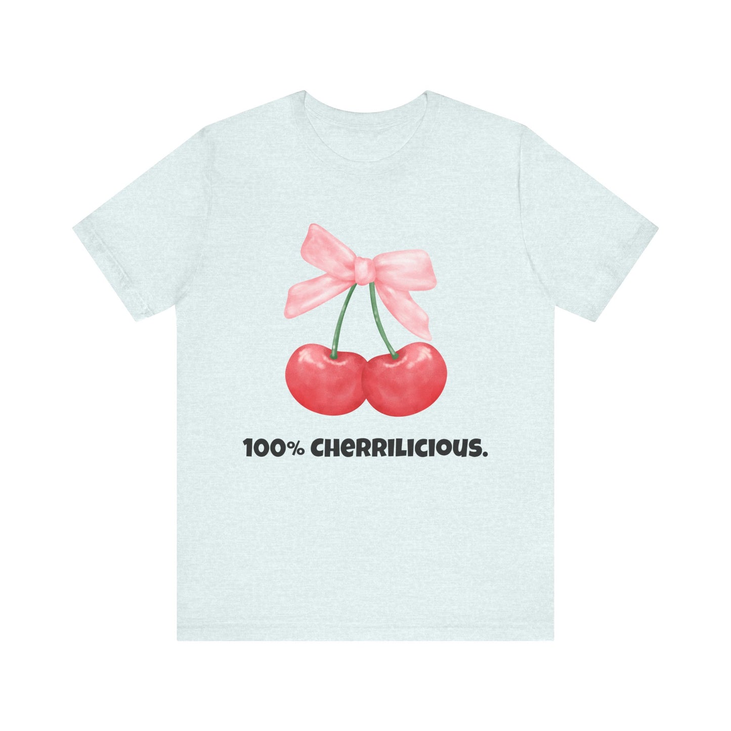 100% Cherrilicious Cherry Bow Tee