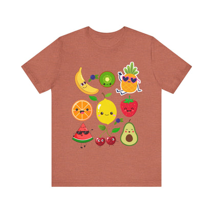 Cute Fruit Friends Kawaii Foodie Tee