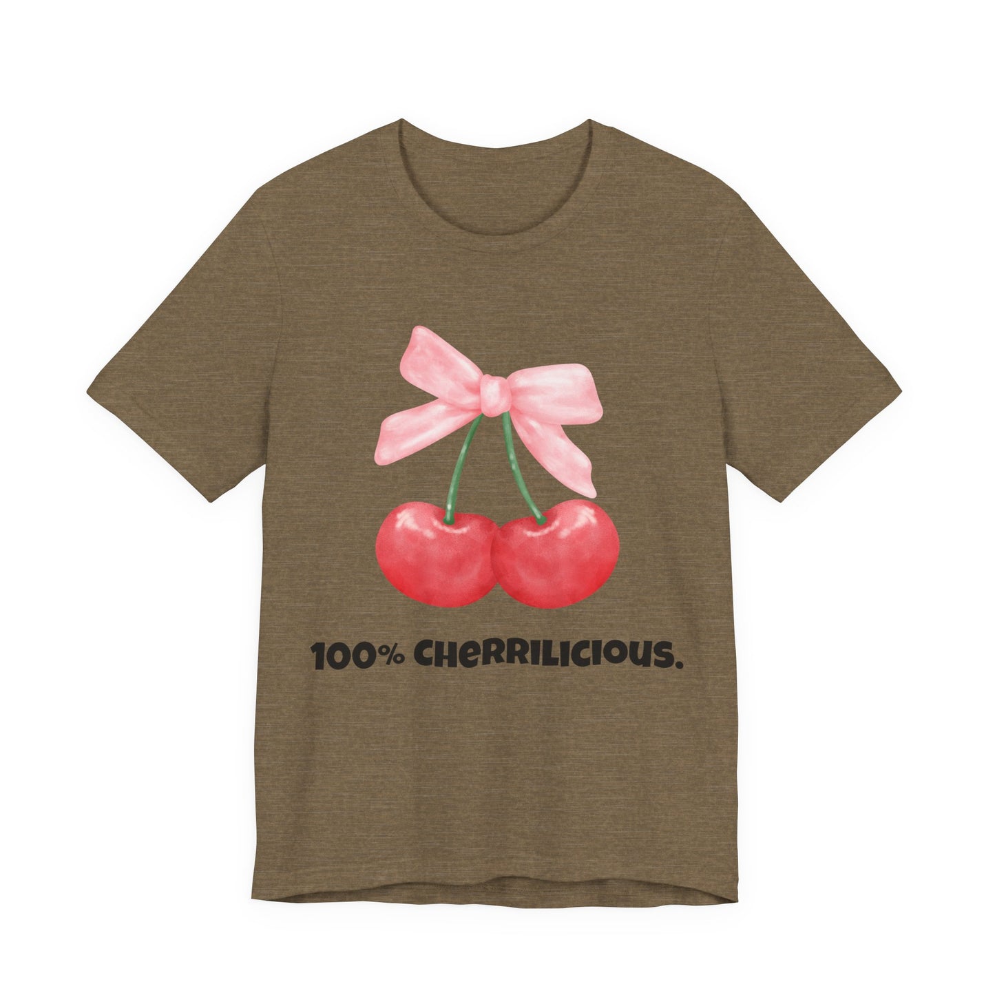 100% Cherrilicious Cherry Bow Tee