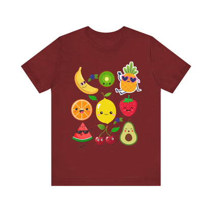 Cute Fruit Friends Kawaii Foodie Tee