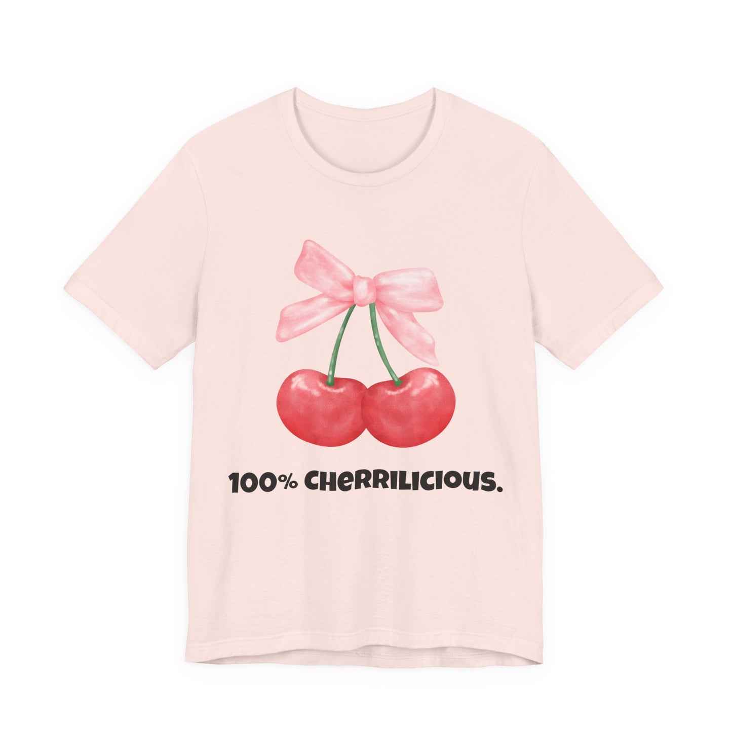 100% Cherrilicious Cherry Bow Tee