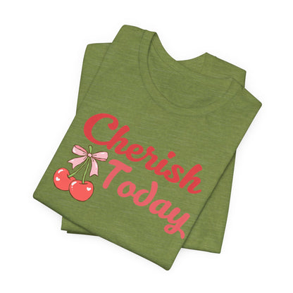 Cherish Today Cherry Bow Tee