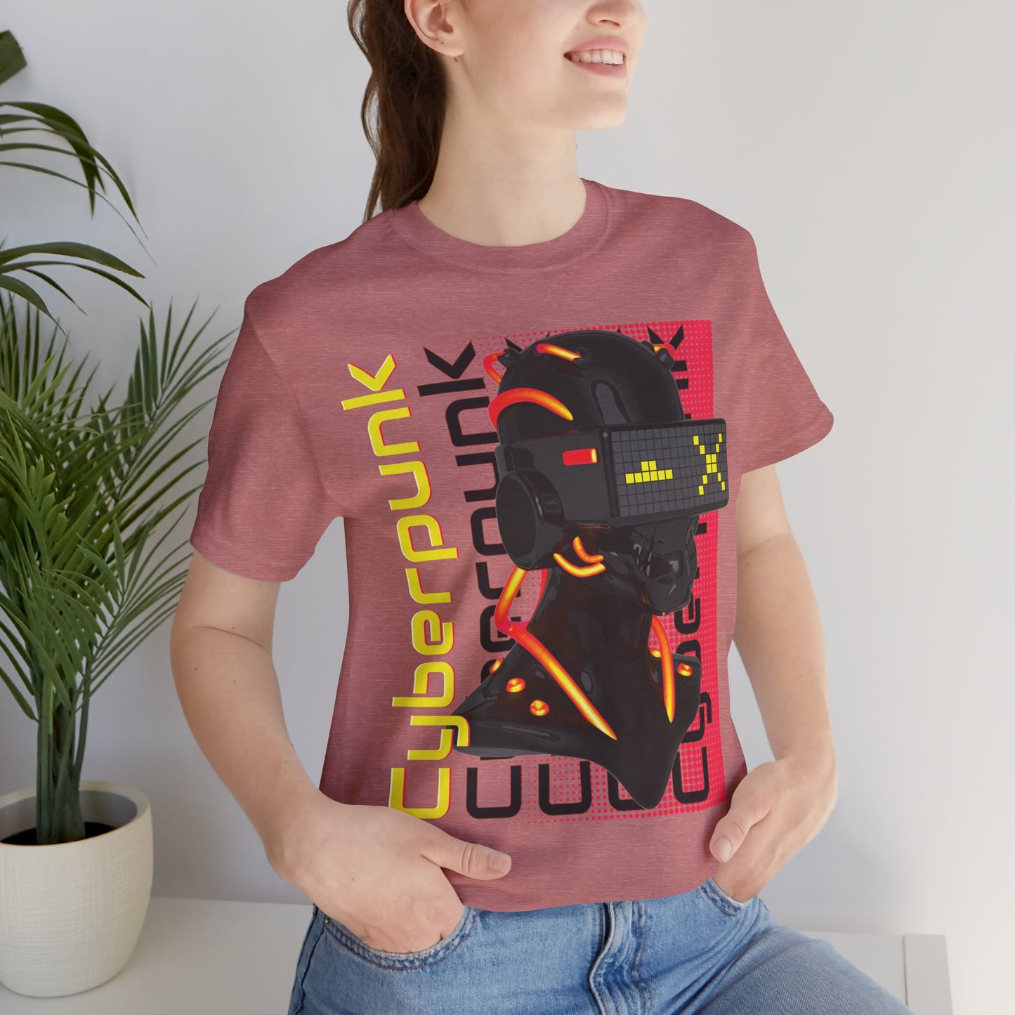 Cyberpunk Glitch Head Tee
