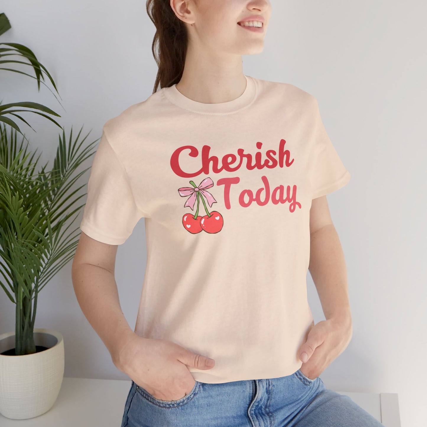 Cherish Today Cherry Bow Tee