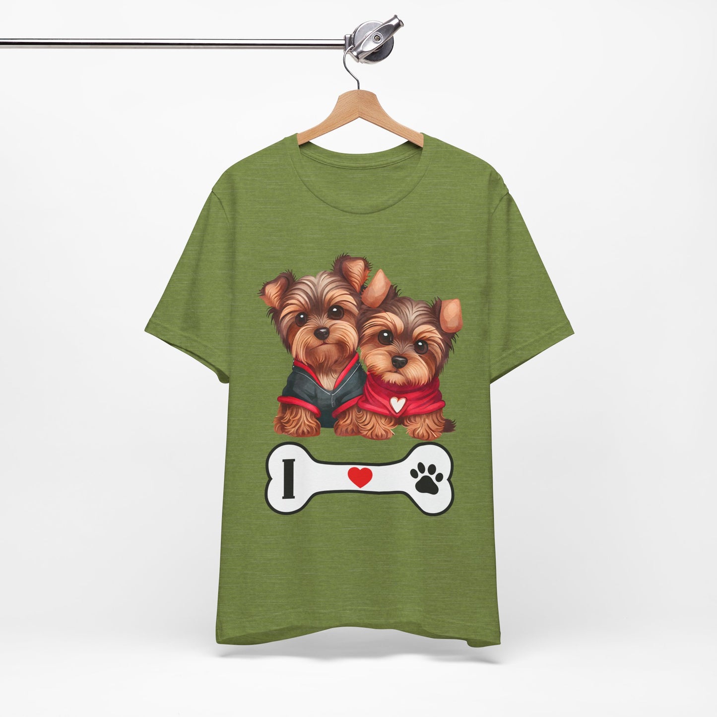 Two Yorkshire Terriers Dog Bone Tee
