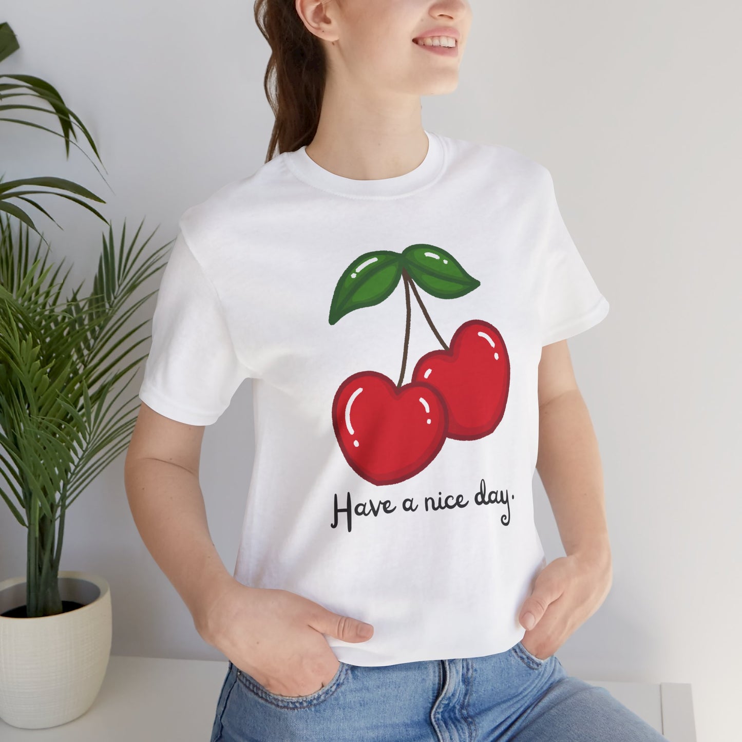 Have a Nice Day Cherry Hearts Tee