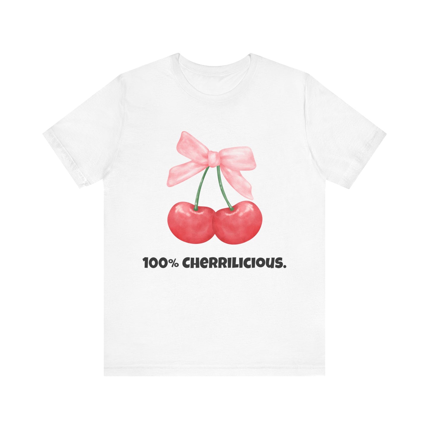100% Cherrilicious Cherry Bow Tee