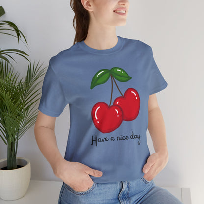 Have a Nice Day Cherry Hearts Tee