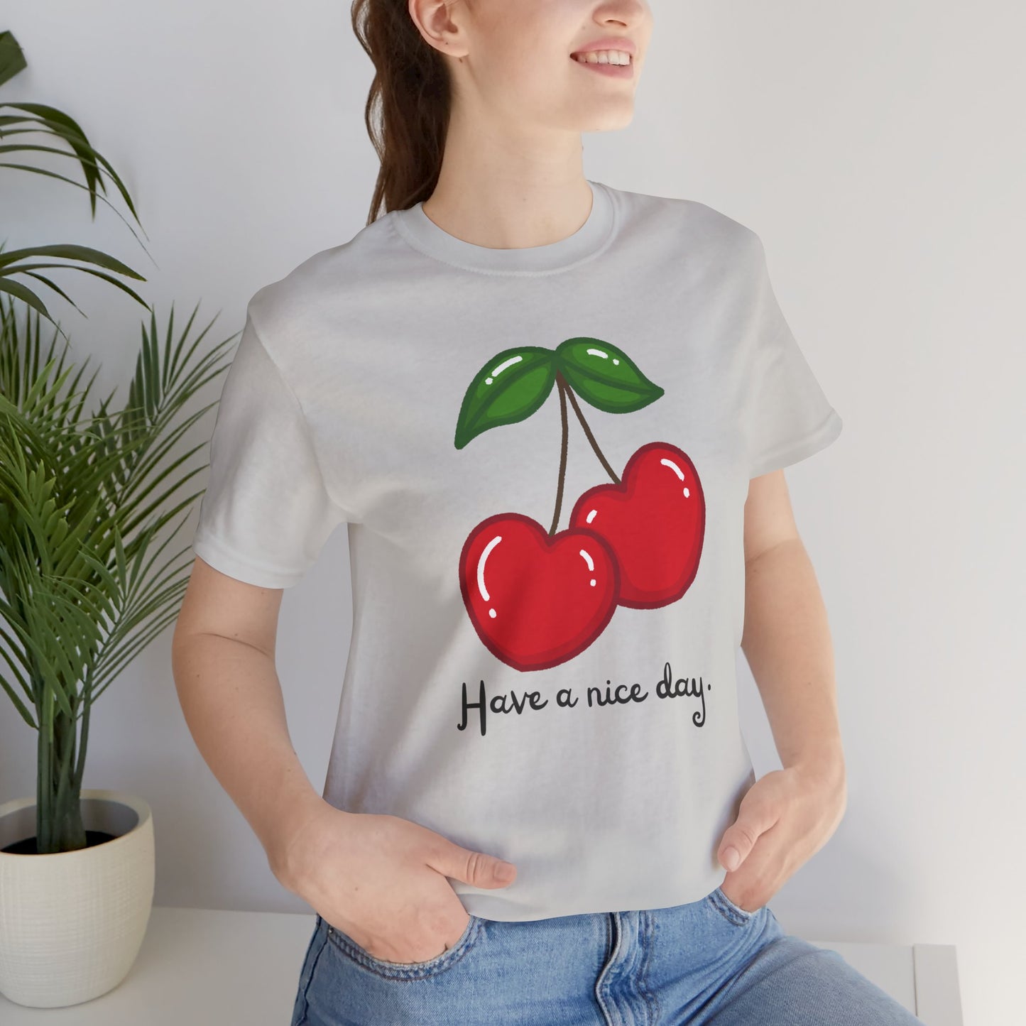 Have a Nice Day Cherry Hearts Tee