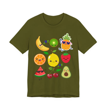 Cute Fruit Friends Kawaii Foodie Tee