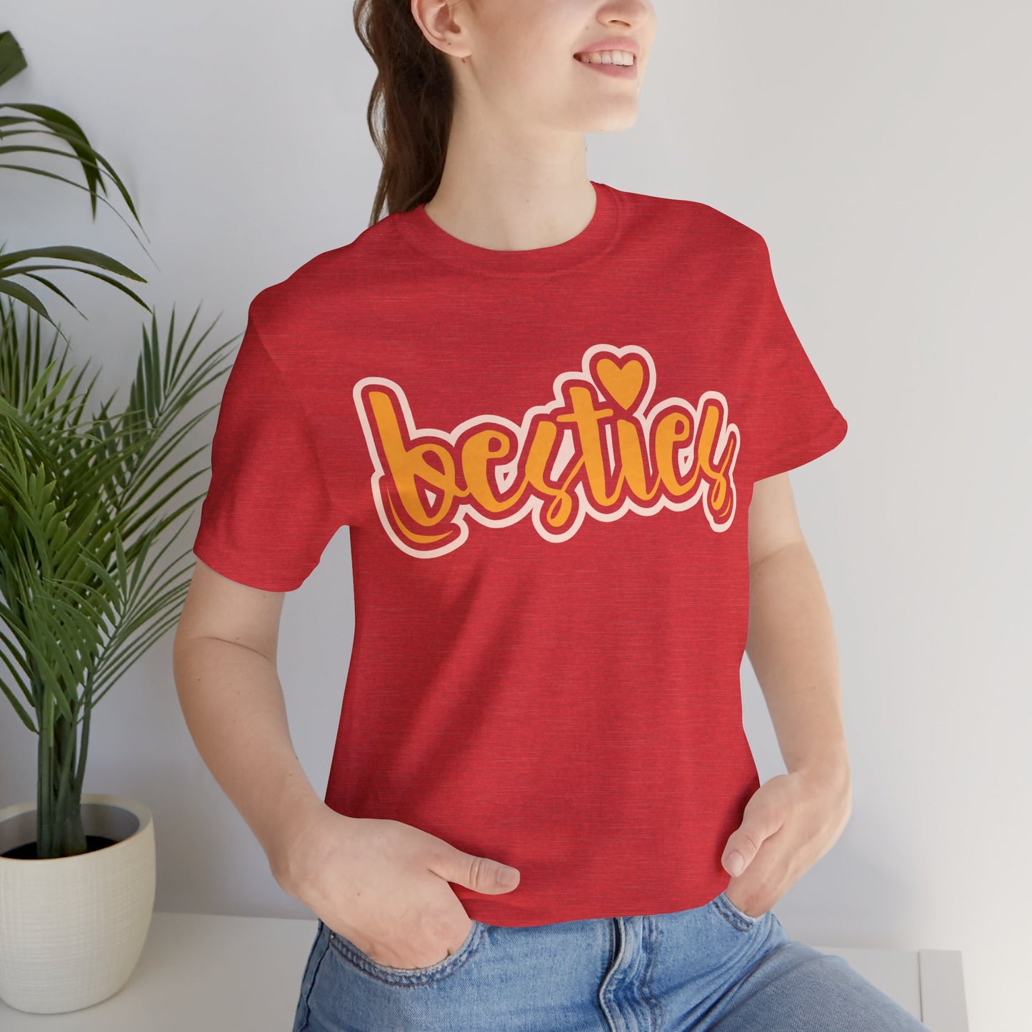 Besties Heart Script Tee