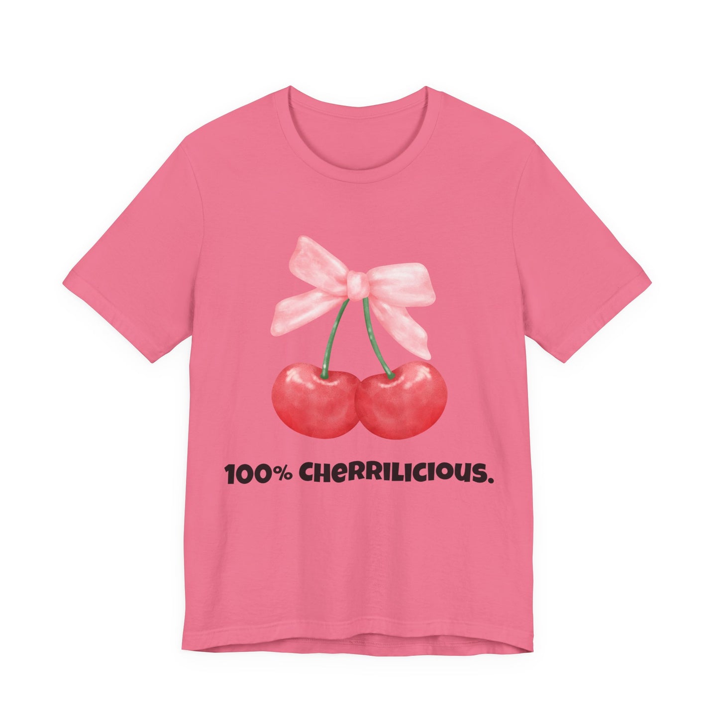 100% Cherrilicious Cherry Bow Tee