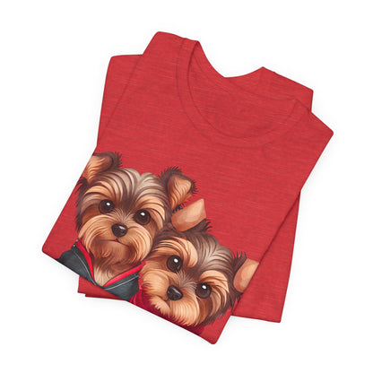 Two Yorkshire Terriers Dog Bone Tee